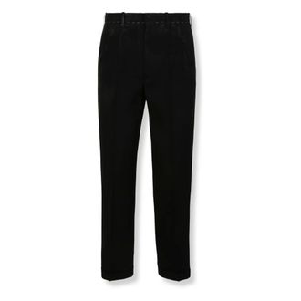 Maison Margiela Slim-fit Trousers, male, Black, Size: M Wool Trousers