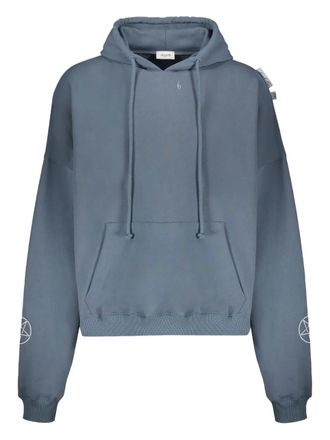 Isabella 1985 Katoenen hoodie met grafische print - Grijs