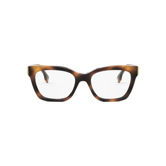 Fendi First Havana Ovale Optical Frame - female - Fendi - Glasses - Multicolor - 52 MM - Accessories