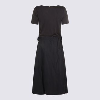 Herno Womens Dresses Navy _100 % Co