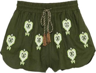 Farm Rio Embroidered Drawstring Shorts