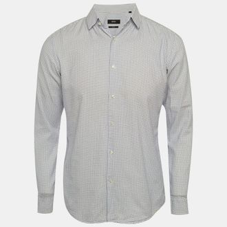 HUGO BOSS Boss By Hugo Boss Blue Printed Cotton Shirt