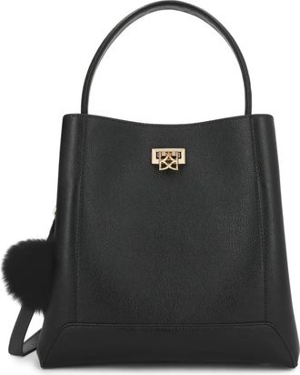 Kazar Monogram Leren Handtas - Dames - Handtassen - Zwart - ONE Size - Leer - Tassen