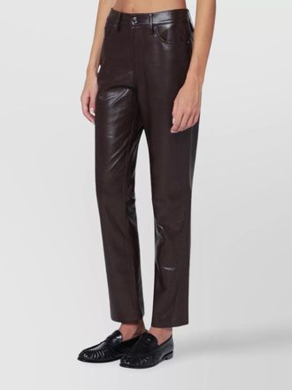 Anine Bing regenerated leather trousers with pockets and loops