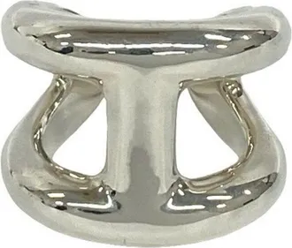 Herm&egrave;s Silver Silver 925 Band Ring (Pre-Owned)