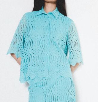Milva Mi. Textured Top In Turquoise