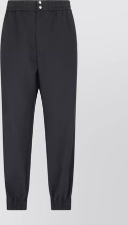 Alexander McQueen straight trousers with elastic cuffs and zipper