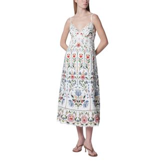 Farm Rio FARM Rio, Midi Dresses, female, Multicolor, Size: M Midi Dress