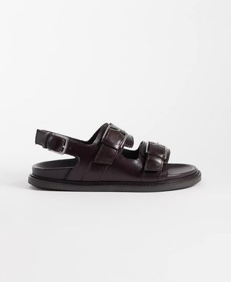 & Other Stories Sandali in pelle marrone scuro