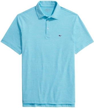 Vineyard Vines St. Jean Stripe Sankaty Performance Polo in Turqs Tejeda /White at Nordstrom, Size Xx-Large