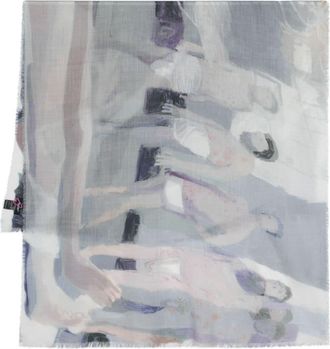 Undercover graphic-print scarf - men - Cashmere/Wool - One Size - Grey