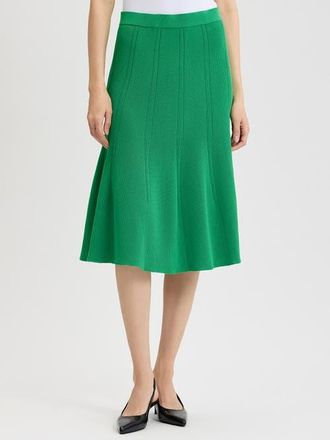 Misook Flared Tonal Soft Knit Skirt in Clover Field at Nordstrom, Size Xx-Large