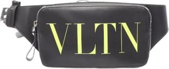 Valentino Pre-owned Vltn Heuptas - Heren - Vintage Heuptassen - Zwart - ONE Size - Leer - Vintage