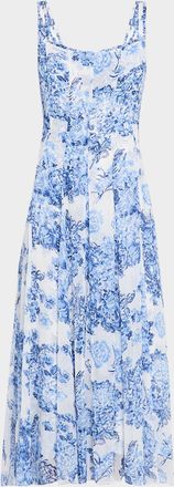 Cinq &agrave; Sept Marmo Sleeveless Costal Bouquet Dress