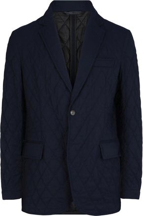 Brioni Single-Breasted Wool & Silk-Blend Quilted Blazer