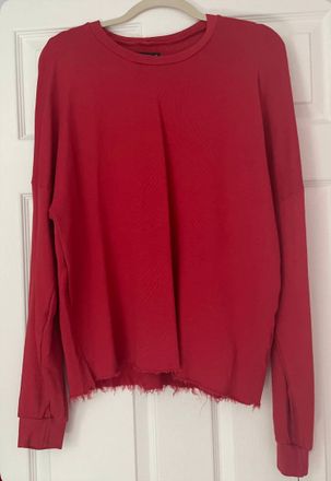 Michael Lauren Womens Travis Crop Pullover In Brick