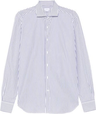 Orian striped-pattern shirt - White