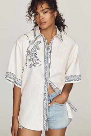 Alemais Lucky Linen Buttondown Shirt