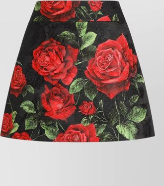 Dolce & Gabbana floral-print fitted skirt