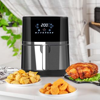 HOMCOM Air Fryer 4.5L 1500W with Digital Display Rapid Air Circulation Timer | TJ Hughes