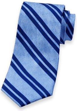 Paul Fredrick Patterned Woven Silk Tie in Sky Blue/navy at Nordstrom