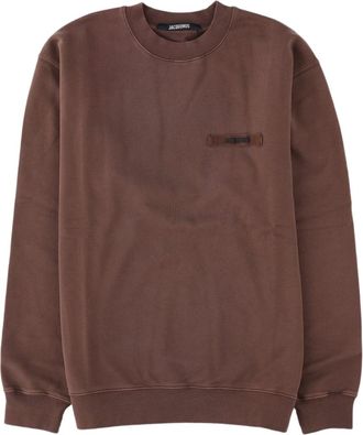 Jacquemus Brown Tonal Logo Cotton Sweatshirt