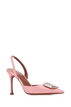 Amina Muaddi Cameliasling90 Babypink Scarpe Con Tacco High Heel Shoes