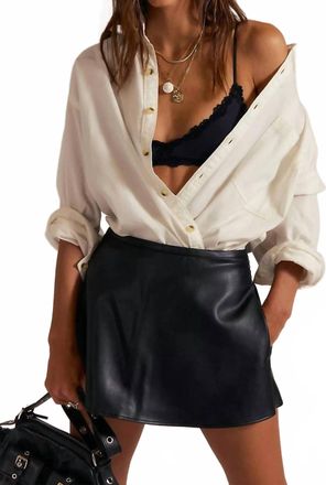 Free People Paradise Found Vegan Skort In Black