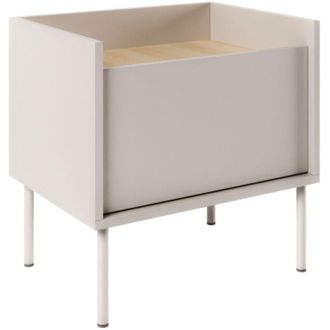 Selsey Selsey Tovi - Comodino a 1 anta, 50 cm, Grigio Cashmere / Effetto Rovere