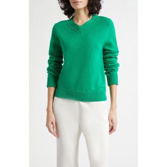 Poss&eacute; Freddie Merino Wool & Cashmere Sweater in Emerald at Nordstrom, Size Xx-Small