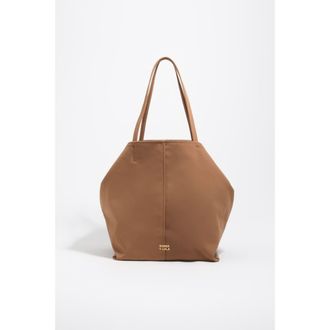 Bimba & Lola Large Gabardine Shopper Bag in Cinnamon at Nordstrom