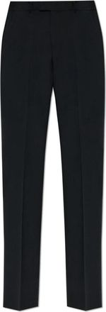 Alexander McQueen Geplooide broek - Heren - Nette broeken - Zwart - XL - Wol - Broeken