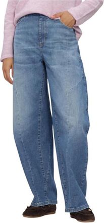 M.A.C Dakota Barrel Seam - Dames - Loose Fit Jeans - Blauw - W34 - Denim - Jeans