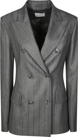 Andamane Classic Tailored Black Crepe Blazer