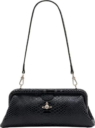 Vivienne Westwood Shoulder Bags, female, Black, Size: ONE SIZE Jane Frame Handbag