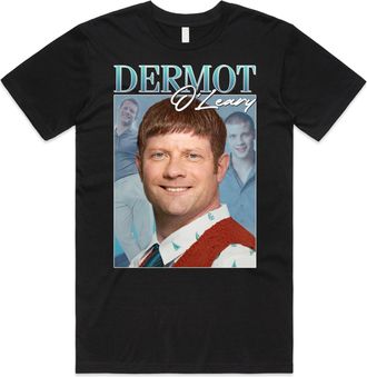 Sanfran Clothing Vintage Dermot OLeary Homage Top TV Presenter UK Morning Funny Gift Adult T-Shirt Extra Large/Black