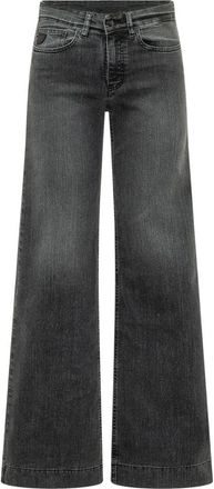 Lois Wide Jeans - Dames - Loose Fit Jeans - Zwart - W26 - Jeans