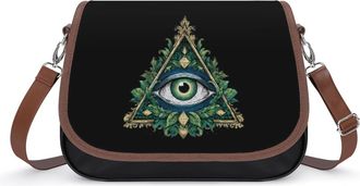 Generic All Seeing Eye Illuminati Masonic Freemason Eye Fashion Womens Crossbody Bags Novelty Handbag Shoulder Bag Purse