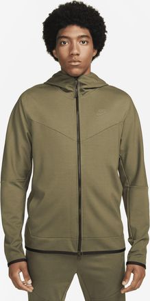 Nike Mens Nike Sportswear Tech Fleece Lightweight Full-Zip Hoodie Sweatshirt in Green | DX0822-222