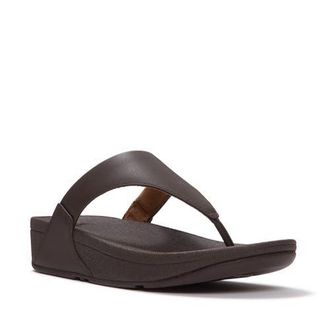 FitFlop Lulu Leather Toe Post Sandal in Chocolate Brown at Nordstrom, Size 7.5