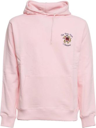 Dr&ocirc;le de Monsieur Le Hoodie Slogan Rose - Heren - Hoodies - Roze - M - Katoen - Hoodies & sweatvesten