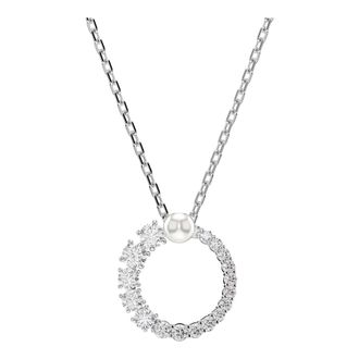Swarovski Ketting Vrouwen Matrix Hanger Kristal Parel Wit 5688751 - Dames - Kettingen - Grijs - ONE Size - Accessoires