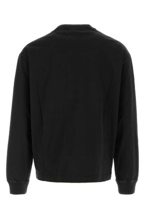 Prada Mens Black Cotton Sweatshirt Nero Exterior: T-Shirt T-shirts And Polos