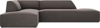 BLOOMINGLOFT 4-Sitzer Ecksofa Sao 273 x 180 cm mit Ottomane Samtbezug / Eckteil links