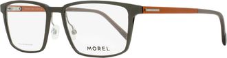 MOREL Mens Oga Hallum Eyeglasses 10229O GO12 Brushed Gunmetal 57mm