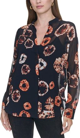 Halston Heritage Printed V-Neck Top