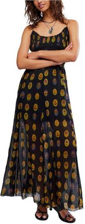 Free People Ciella Floral Cotton Maxi Dress in Midnight Combo at Nordstrom, Size X-Small