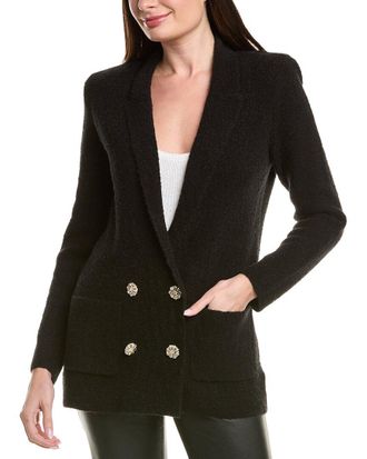 L'agence LAgence Eileen Boyfriend Knit Wool-Blend Blazer