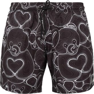 Philipp Plein Swim Trunks Teddy Bear - Heren - Strandmode - Zwart - 3XL - Polyester - Badmode