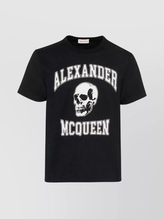 Alexander McQueen organic cotton crew neck t-shirt with skull print